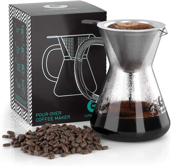 coffee gator paperless pour over coffee maker